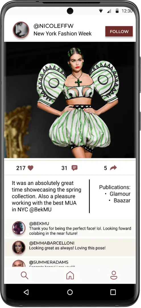 Claimed app screen