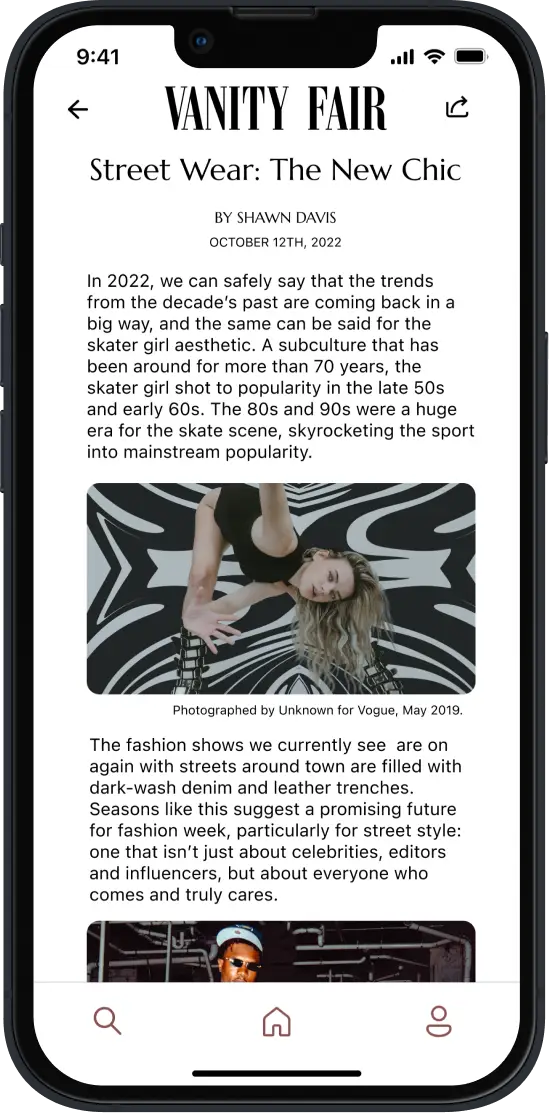 Claimed app screen