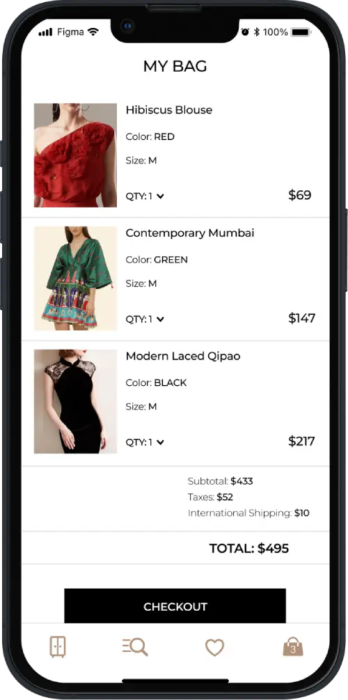 Foreign app screen